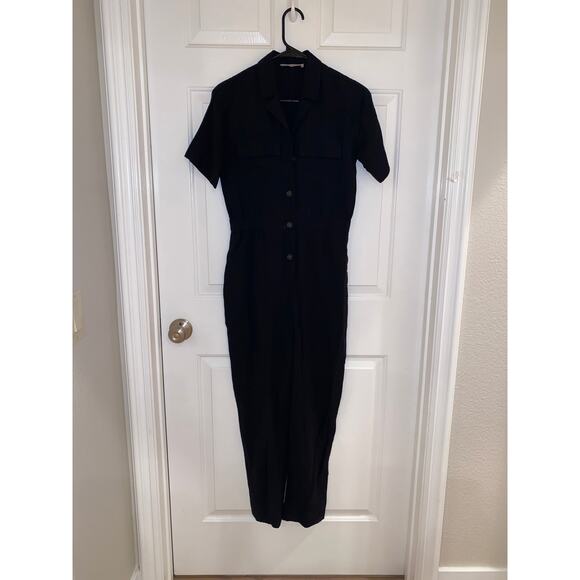 Everlane The Utility Drape Jumpsuit Black S/S Black Size 00 XS - Picture 1 of 5